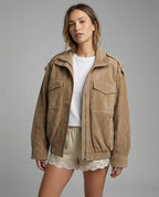 Miss | Vest Dames staande kraag Casual - Suede - Miss Madera MIS-KOLLRQ