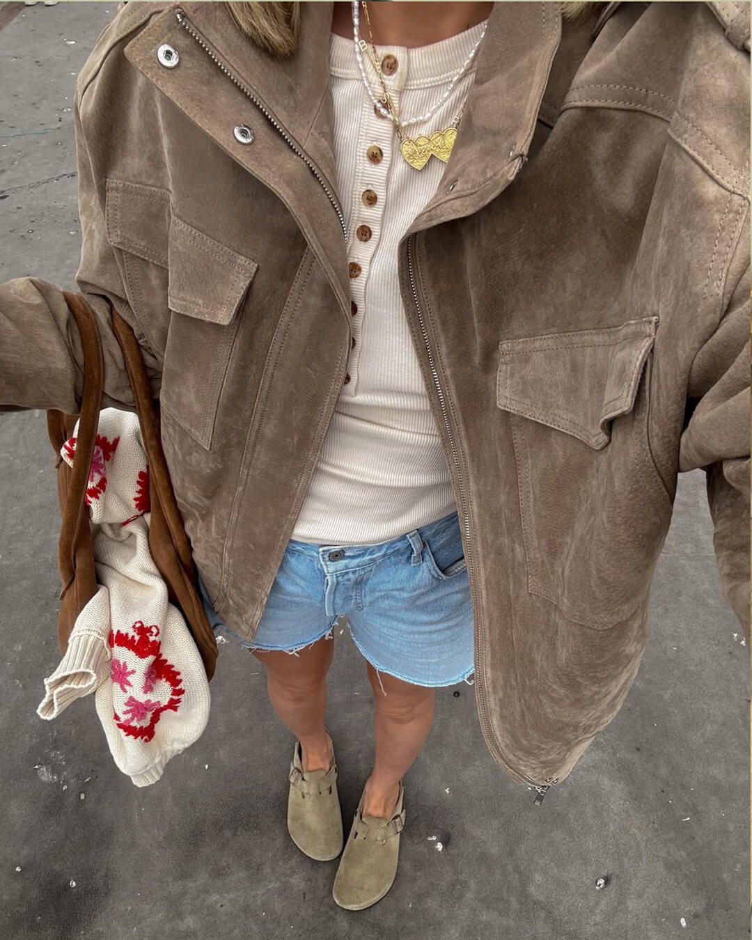 Miss | Vest Dames staande kraag Casual - Suede - Miss Madera MIS-KOLLRQ