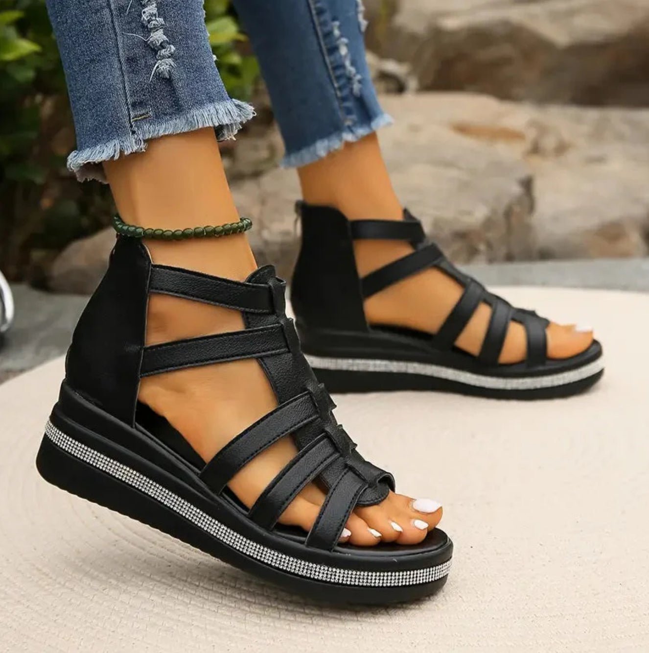 Miss | Wedge sandalen Dames Zomer Wig - Synthetisch - Miss Madera MIS-VK1UWU