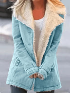 Miss | Winterjas Dames Thermo Voering Hoge Kraag Knoopsluiting - Miss Madera MIS-66SS0B