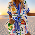 Miss | Zomerset Dames Co-ord T-shirt & Shorts met Zakken - Katoen - Miss Madera MIS-MMVHXS