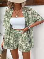 Miss | Zomerset Dames Kimono & Shorts Bloemenprint - Viscose - Miss Madera MIS-KYQMHC