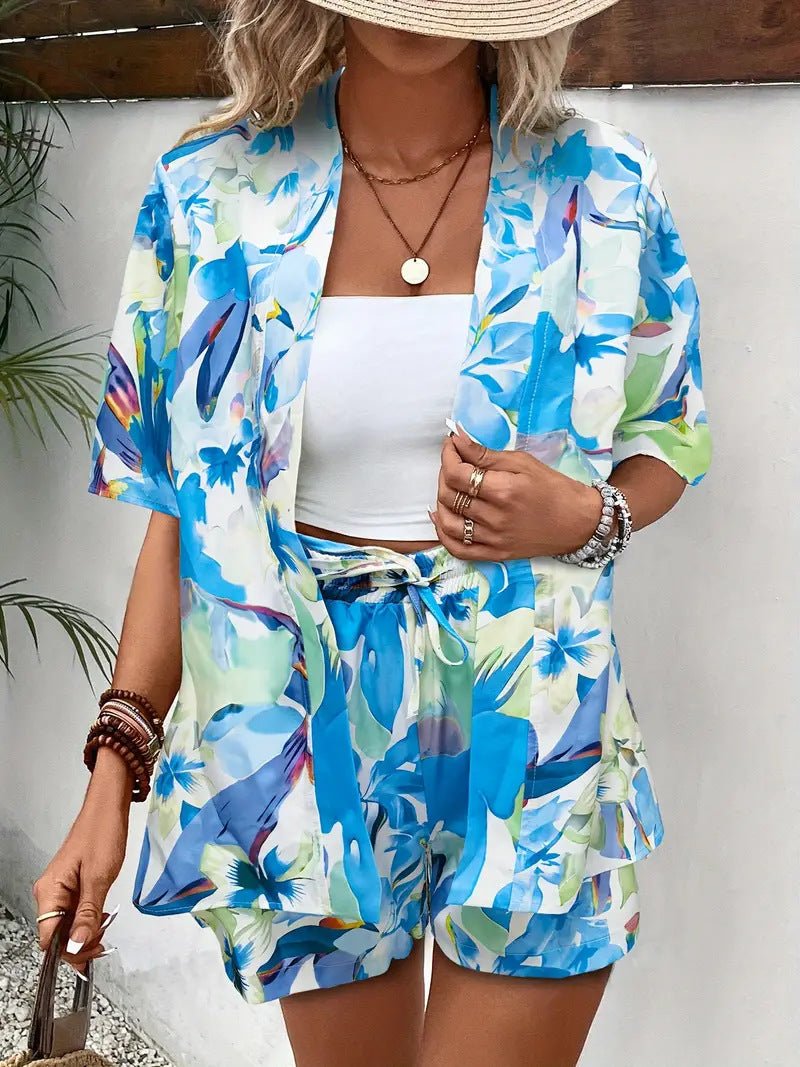 Miss | Zomerset Dames Kimono & Shorts Bloemenprint - Viscose - Miss Madera MIS-EUBJ0X