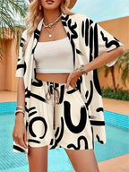 Miss | Zomerset Dames Kimono & Shorts Bloemenprint - Viscose - Miss Madera MIS-OST5K1
