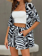 Miss | Zomerset Dames Kimono & Shorts Bloemenprint - Viscose - Miss Madera MIS-KYQMHC