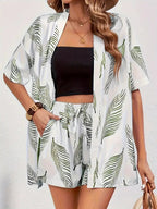 Miss | Zomerset Dames Kimono & Shorts Bloemenprint - Viscose - Miss Madera MIS-LP1TQN
