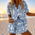 Miss | Zomerset Dames Tweedelig T-shirt & Shorts Losse Pasvorm - Viscose - Miss Madera MIS-KIXV54