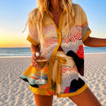 Miss | Zomerset Dames Tweedelig T-shirt & Shorts Luchtig - Katoen - Miss Madera MIS-NWRG4L