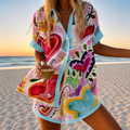 Miss | Zomerset Dames Tweedelig T-shirt & Shorts met Zakken - Ademend Materiaal - Miss Madera MIS-319AIT