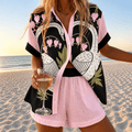 Miss | Zomerset Dames Tweedelig T-shirt & Shorts Relaxed - Lichtgewicht Stof - Miss Madera MIS-UHFI4U