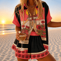 Miss | Zomerset Dames Tweedelig T-shirt & Shorts Strandlook - Katoen - Miss Madera MIS-Q0TBBA