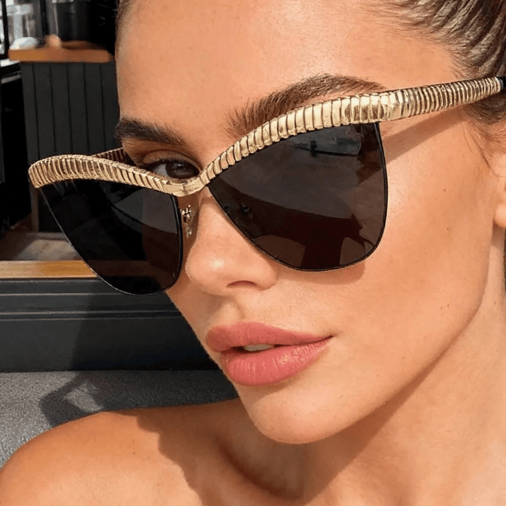 Miss | Zonnebril Dames Zomer Oversized - Miss Madera