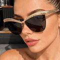 Miss | Zonnebril Dames Zomer Oversized - Miss Madera
