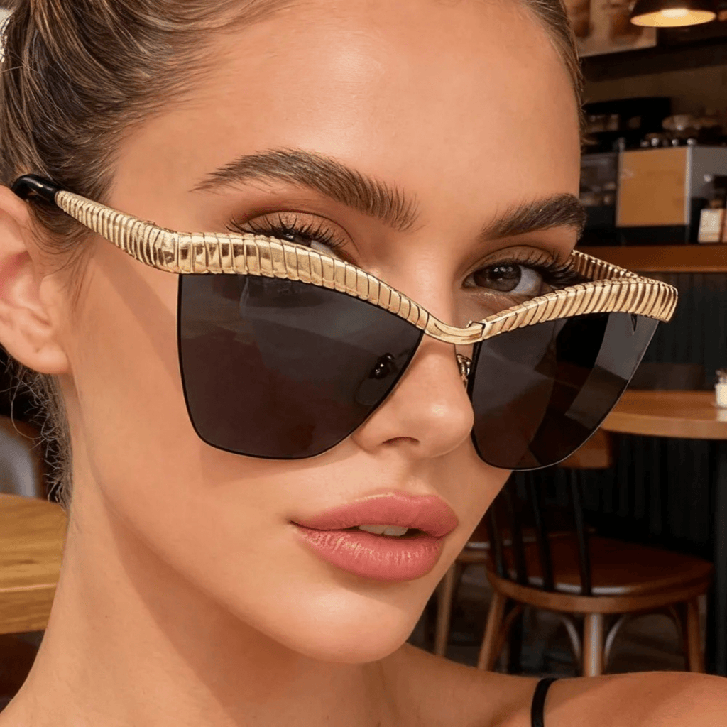 Miss | Zonnebril Dames Zomer Oversized - Miss Madera