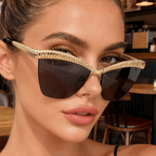 Miss | Zonnebril Dames Zomer Oversized - Miss Madera