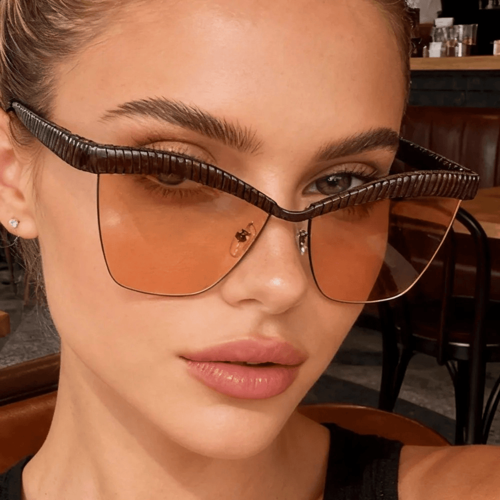 Miss | Zonnebril Dames Zomer Oversized - Miss Madera