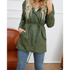 Miss | Jas Dames Utility Capuchon Verstelbare Taille