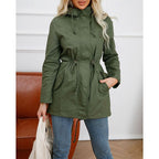 Miss | Jas Dames Utility Capuchon Verstelbare Taille