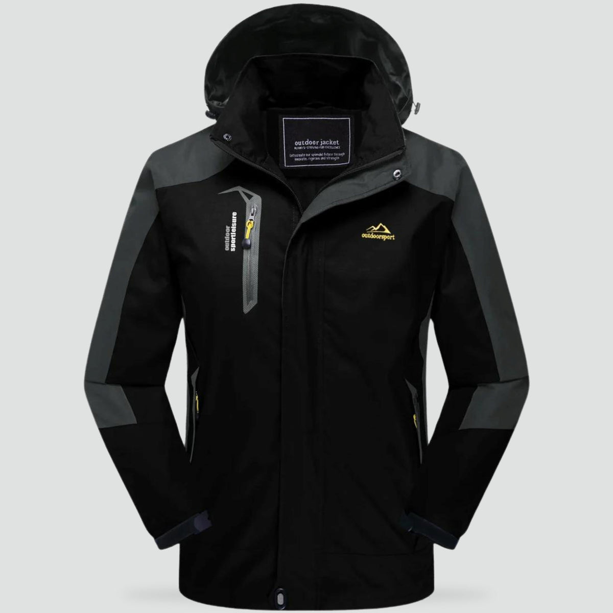 Jas Dames Wind- en Waterdicht met Capuchon - Outdoorjas - Zwart