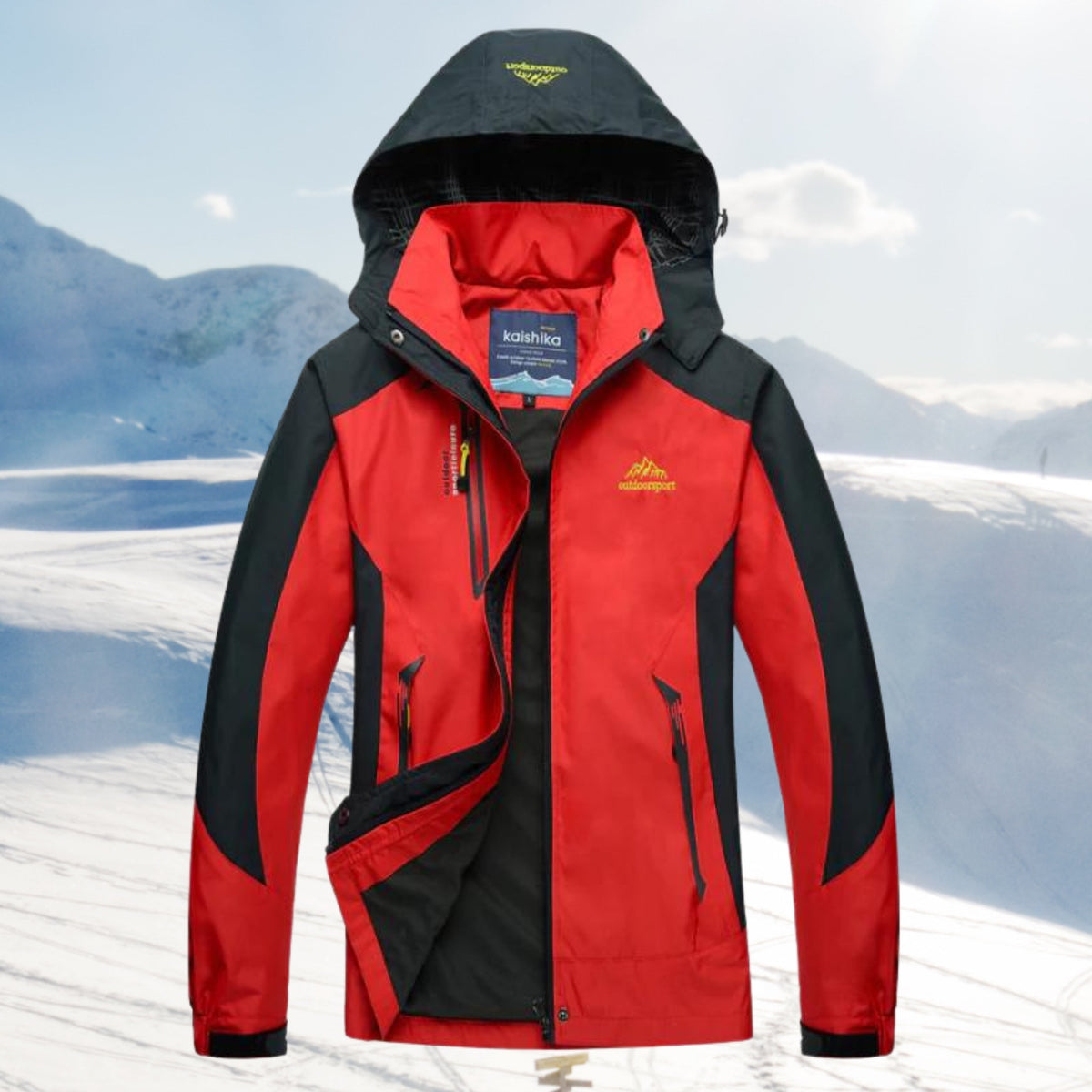 Jas Dames Wind- en Waterdicht met Capuchon - Outdoorjas - Rood