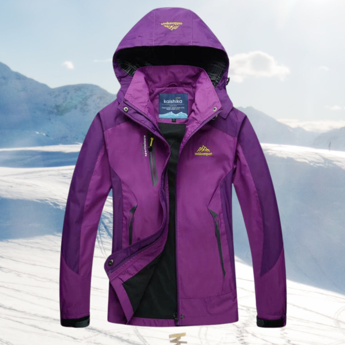 Jas Dames Wind- en Waterdicht met Capuchon - Outdoorjas - Paars