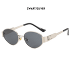 Ovale Zonnebril Dames | Metaal Gouden Montuur Unisex - Miss Madera