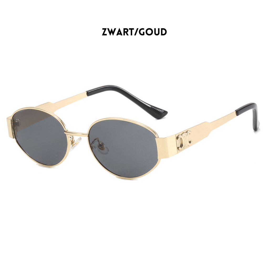 Ovale Zonnebril Dames | Metaal Gouden Montuur Unisex - Miss Madera