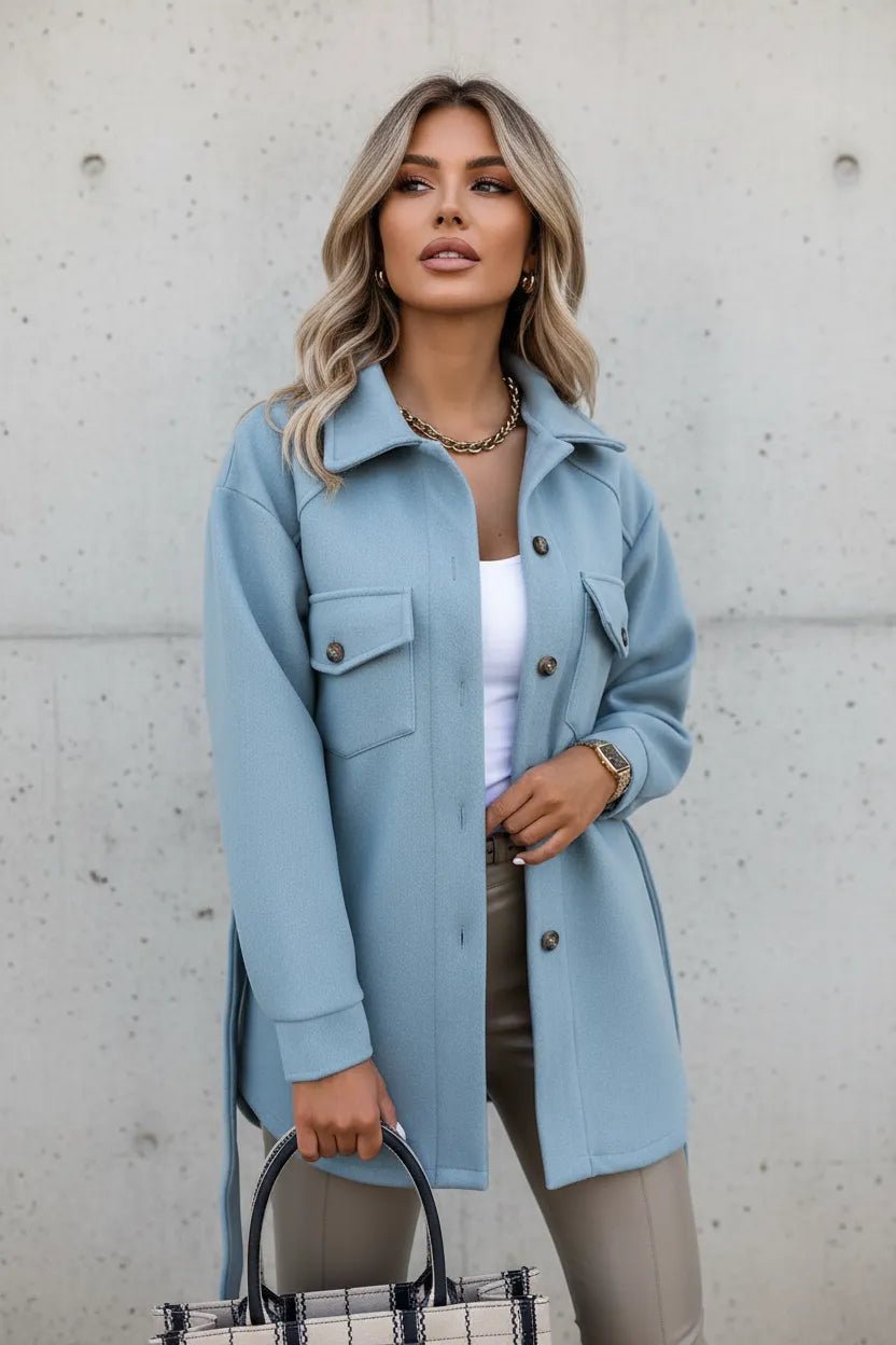 Overshirt Dames | Relaxed Fit Knoopsluiting Veelzijdig - Miss Madera