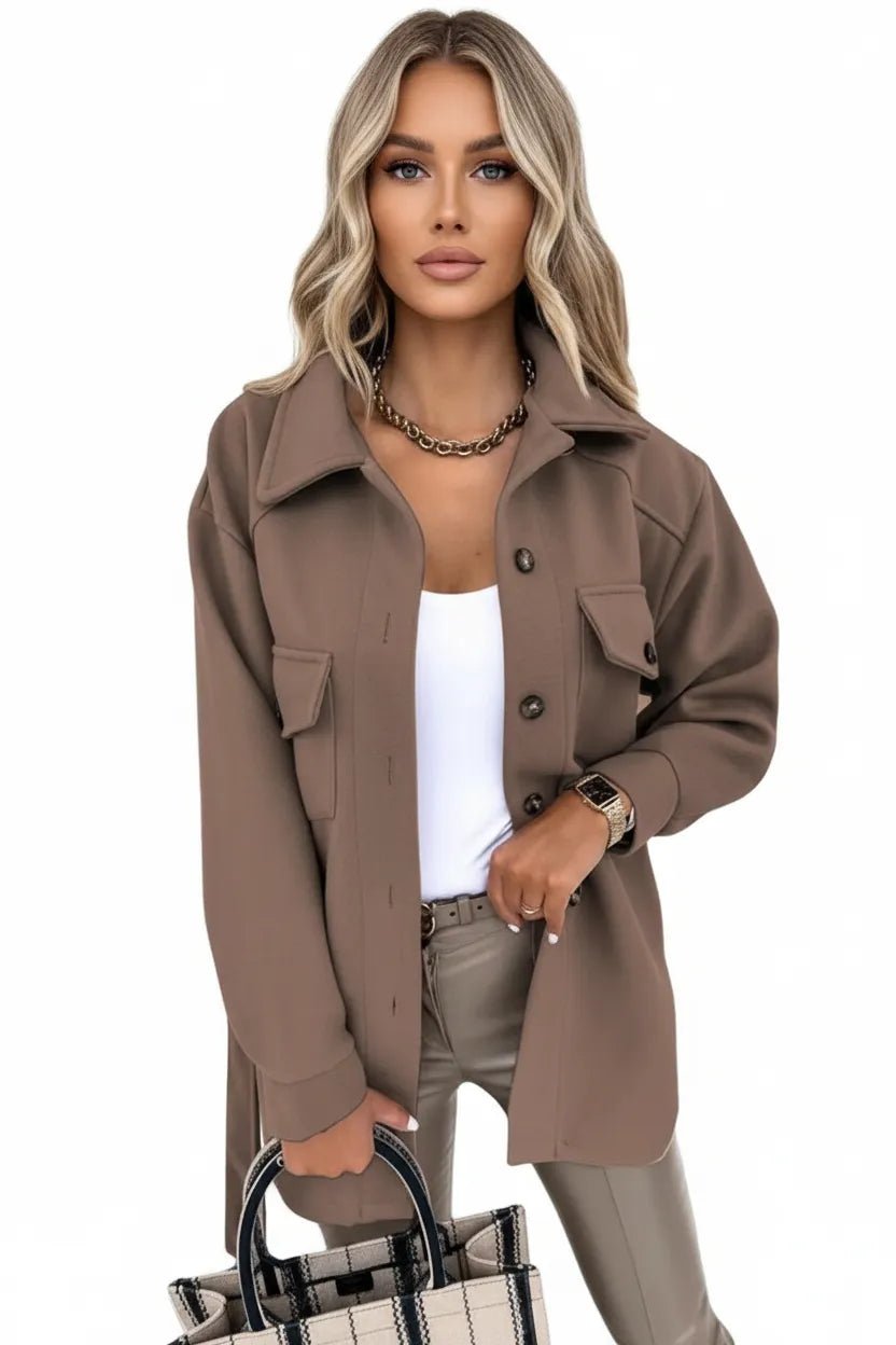 Overshirt Dames | Relaxed Fit Knoopsluiting Veelzijdig - Miss Madera