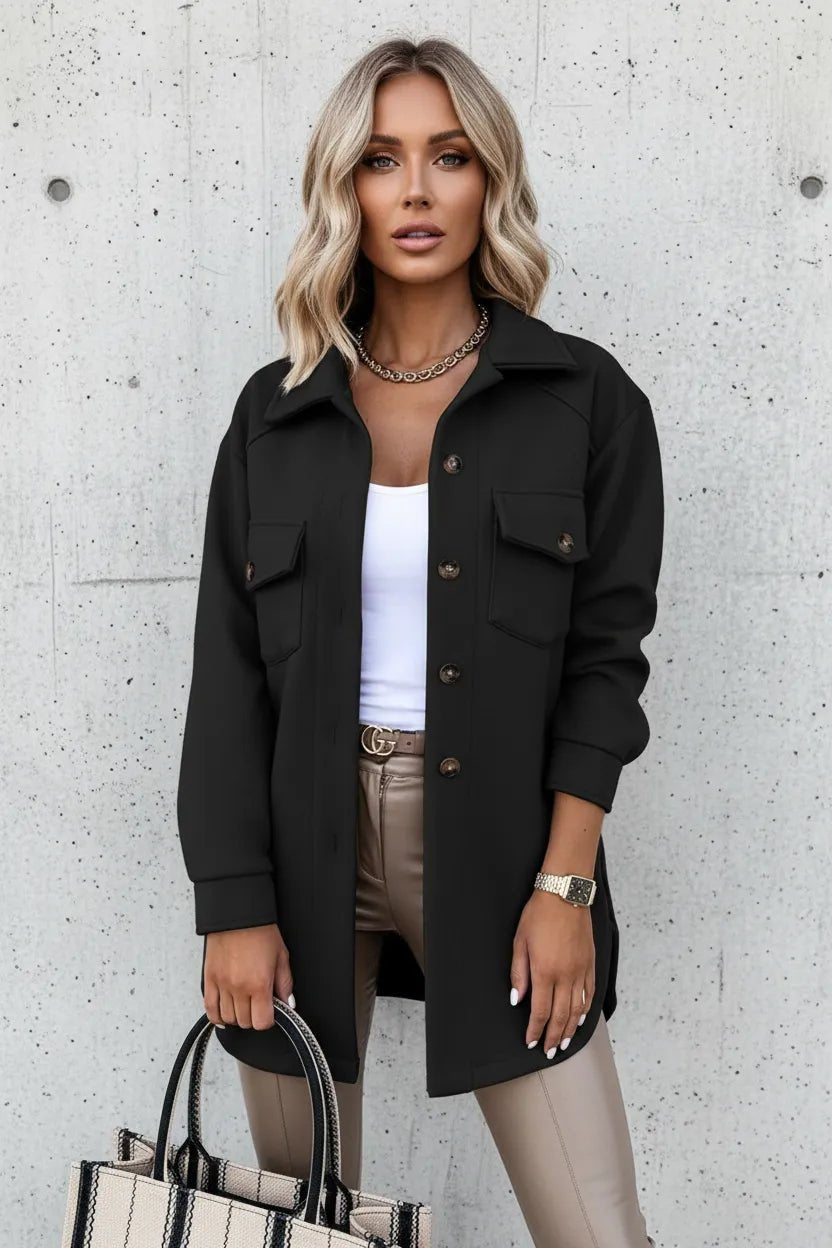 Overshirt Dames | Relaxed Fit Knoopsluiting Veelzijdig - Miss Madera