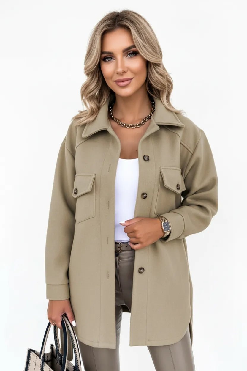 Overshirt Dames | Relaxed Fit Knoopsluiting Veelzijdig - Miss Madera