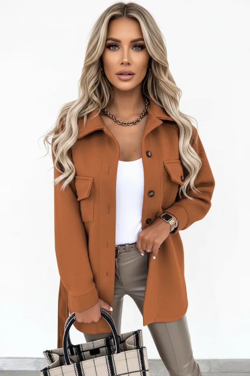 Overshirt Dames | Relaxed Fit Knoopsluiting Veelzijdig - Miss Madera