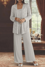 Pailletten Broekpak Dames | Driedelig Kant - Miss Madera