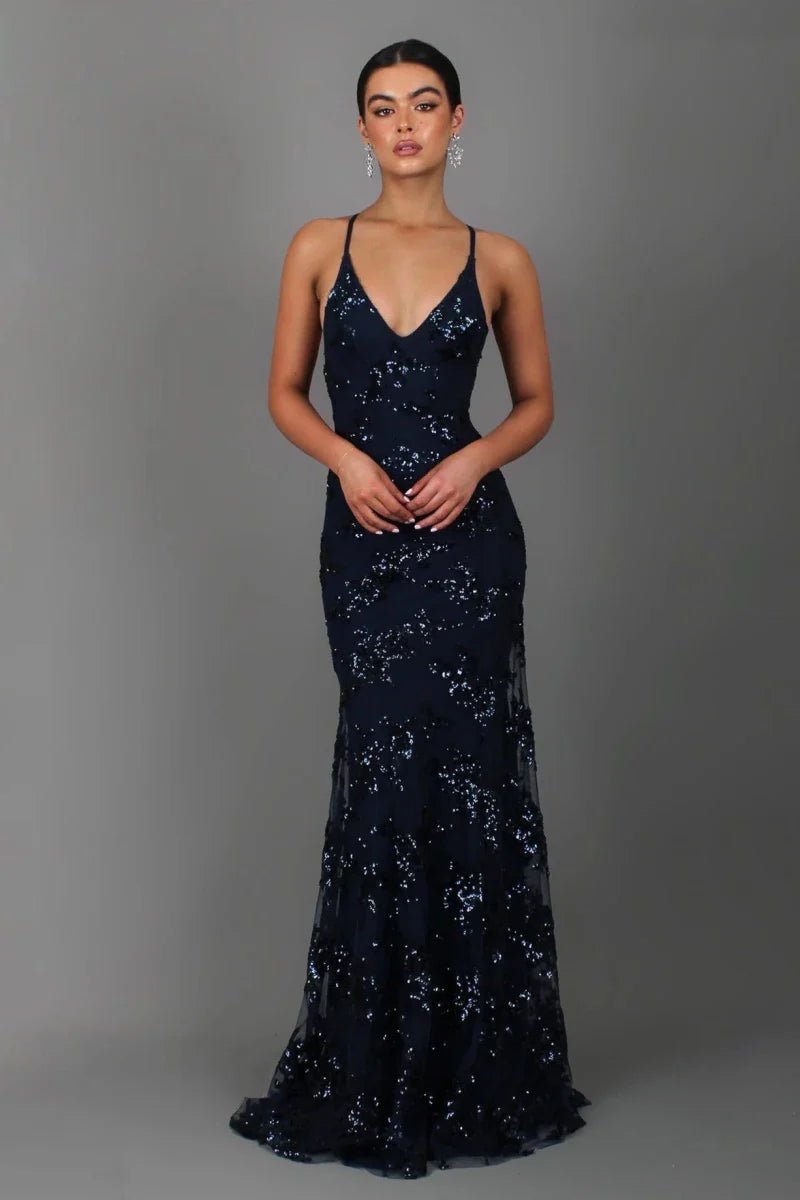 Pailletten Maxi Jurk Dames | Bloemenprint Prinsessen - Miss Madera