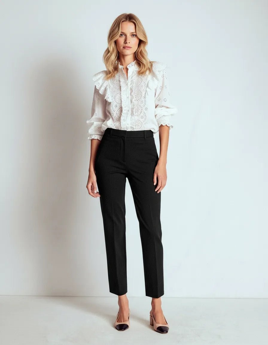 Pantalon Dames | Hoge Taille Kreukvrij Regular Fit - Miss Madera