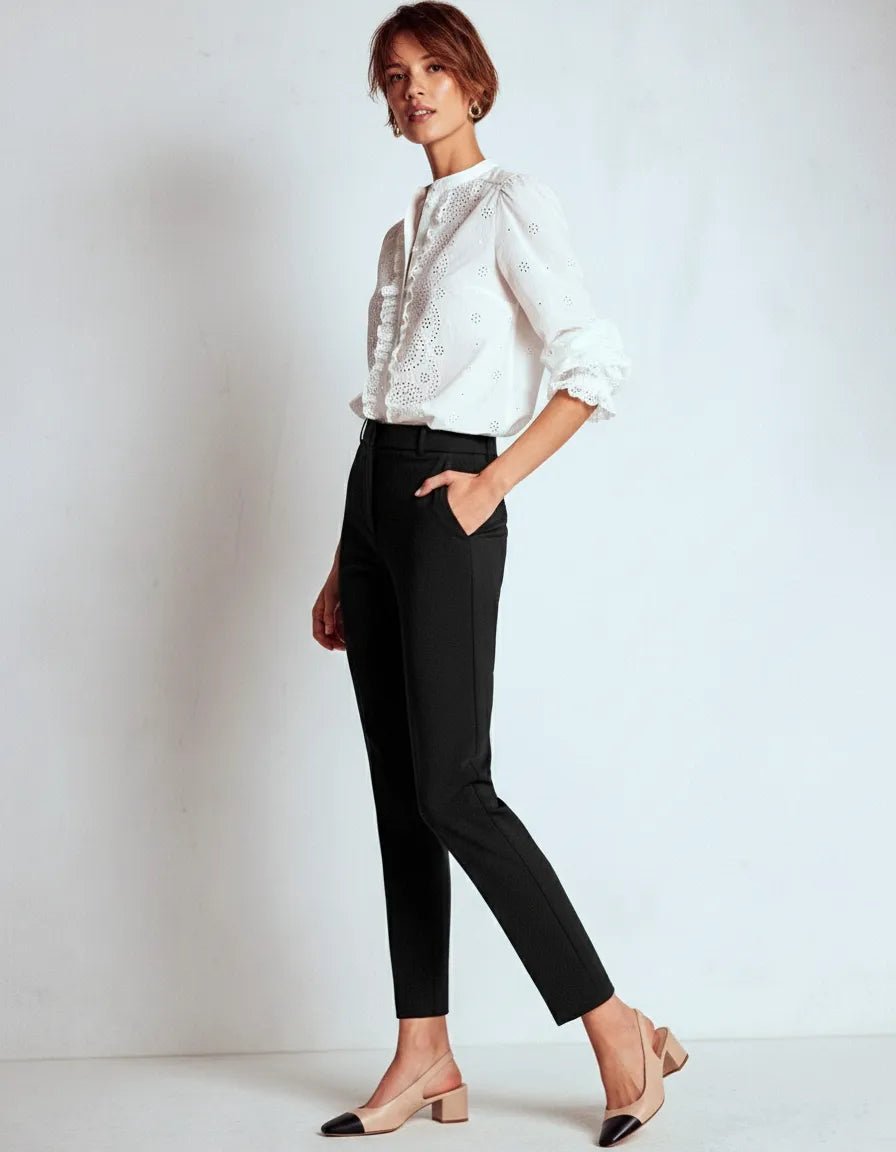 Pantalon Dames | Hoge Taille Kreukvrij Regular Fit - Miss Madera