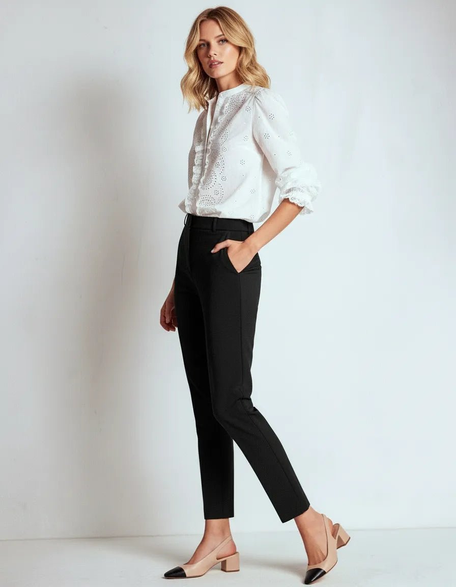 Pantalon Dames | Hoge Taille Kreukvrij Regular Fit - Miss Madera