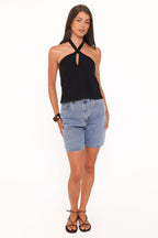 Petal and Pup USA TOPS Haley Halter Top - Black