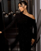 Jurk Dames Glinsterende Maxi Avond - Polyester