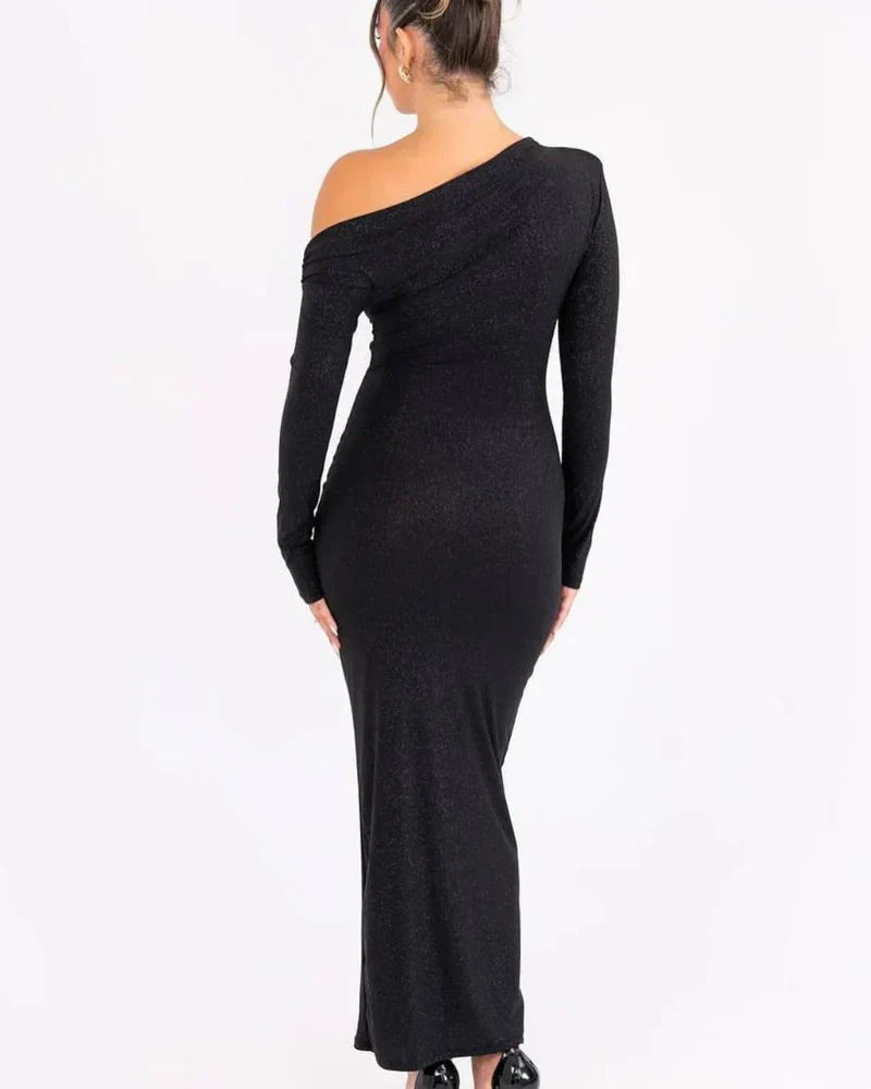 Jurk Dames Glinsterende Maxi Avond - Polyester