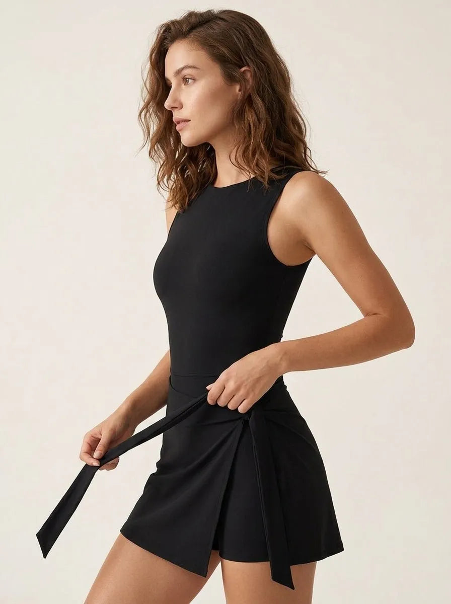 playsuit Dames Slim Fit Stretch | Zwart - Miss Madera MIS-33F54C