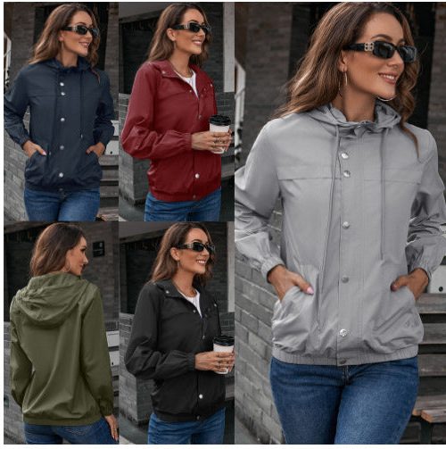 Regenjas Dames Capuchon Knoopsluiting – Herfst | Miss Madera - Miss Madera MIS-6P1JK4