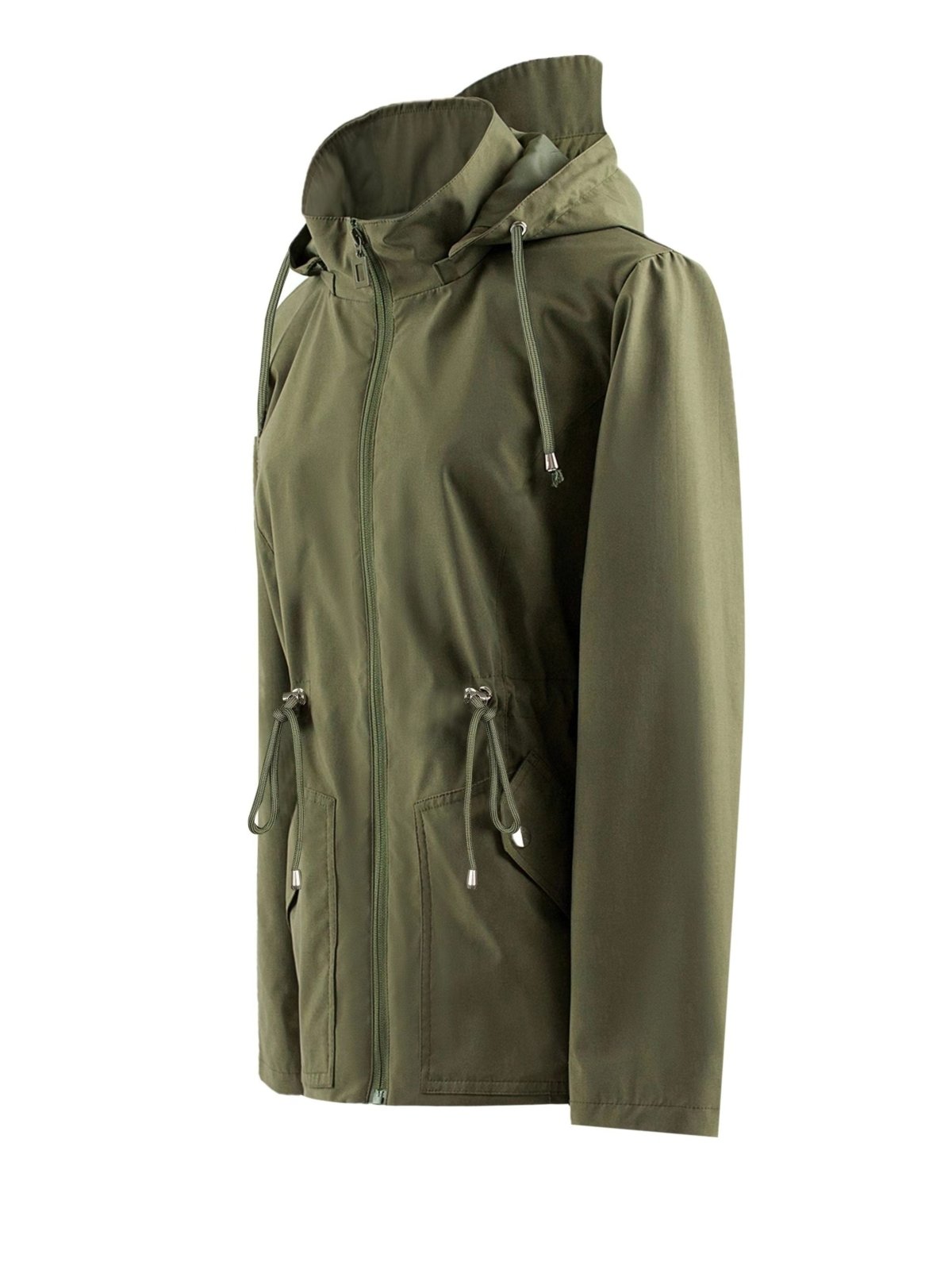 Regenjas Dames Capuchon Trekkoord Taille – Herfst | Miss Madera - Miss Madera MIS-QHRXLN