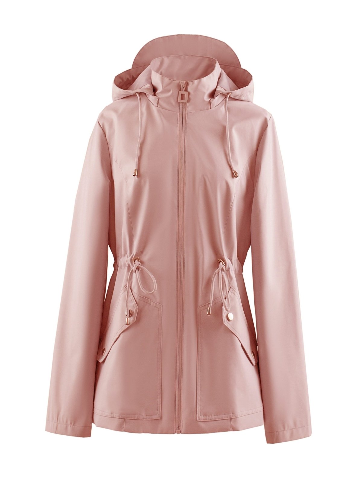 Regenjas Dames Capuchon Trekkoord Taille – Herfst | Miss Madera - Miss Madera MIS-QHRXLN