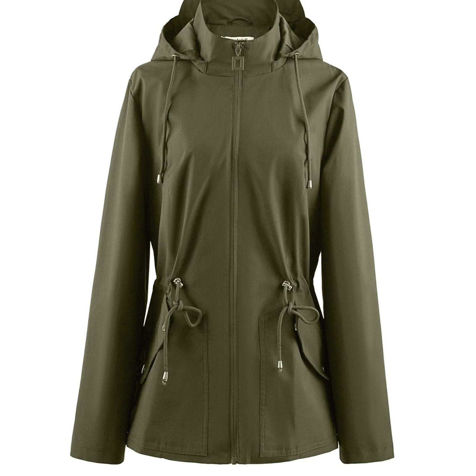 Regenjas Dames Capuchon Trekkoord Taille – Herfst | Miss Madera - Miss Madera MIS-QHRXLN
