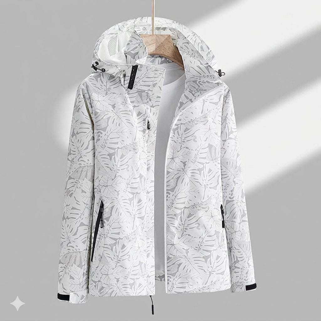 Regenjas Dames Getextureerd Ritszakken Relaxed – Herfst | Miss Madera - Miss Madera MIS-PRM0SR