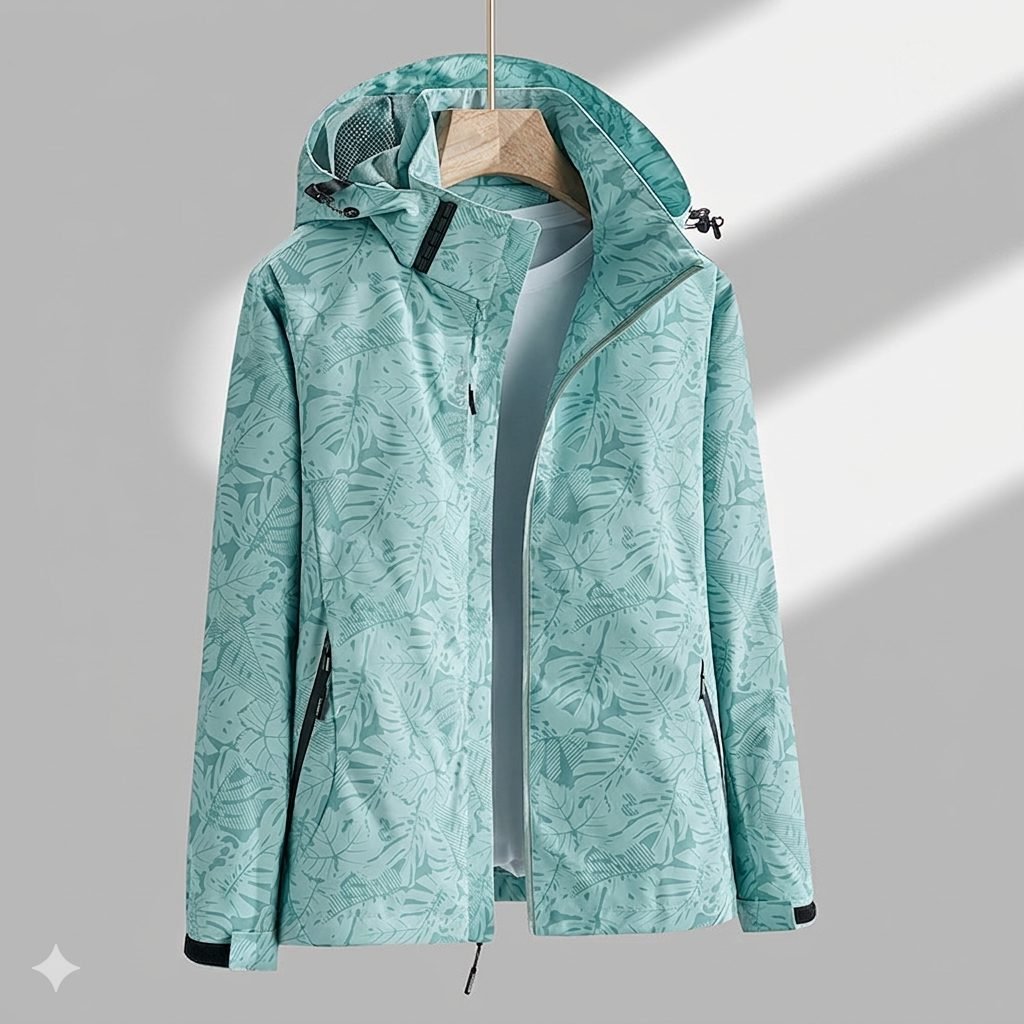 Regenjas Dames Getextureerd Ritszakken Relaxed – Herfst | Miss Madera - Miss Madera MIS-S7LAXQ