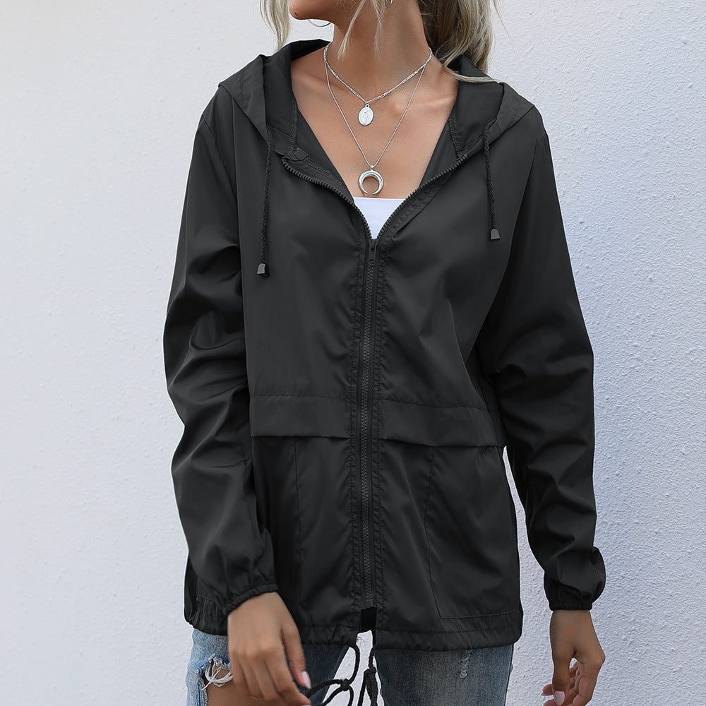 Regenjas Dames Lichtgewicht Capuchon Rits – Voorjaar | Miss Madera - Miss Madera MIS-G8NNM4