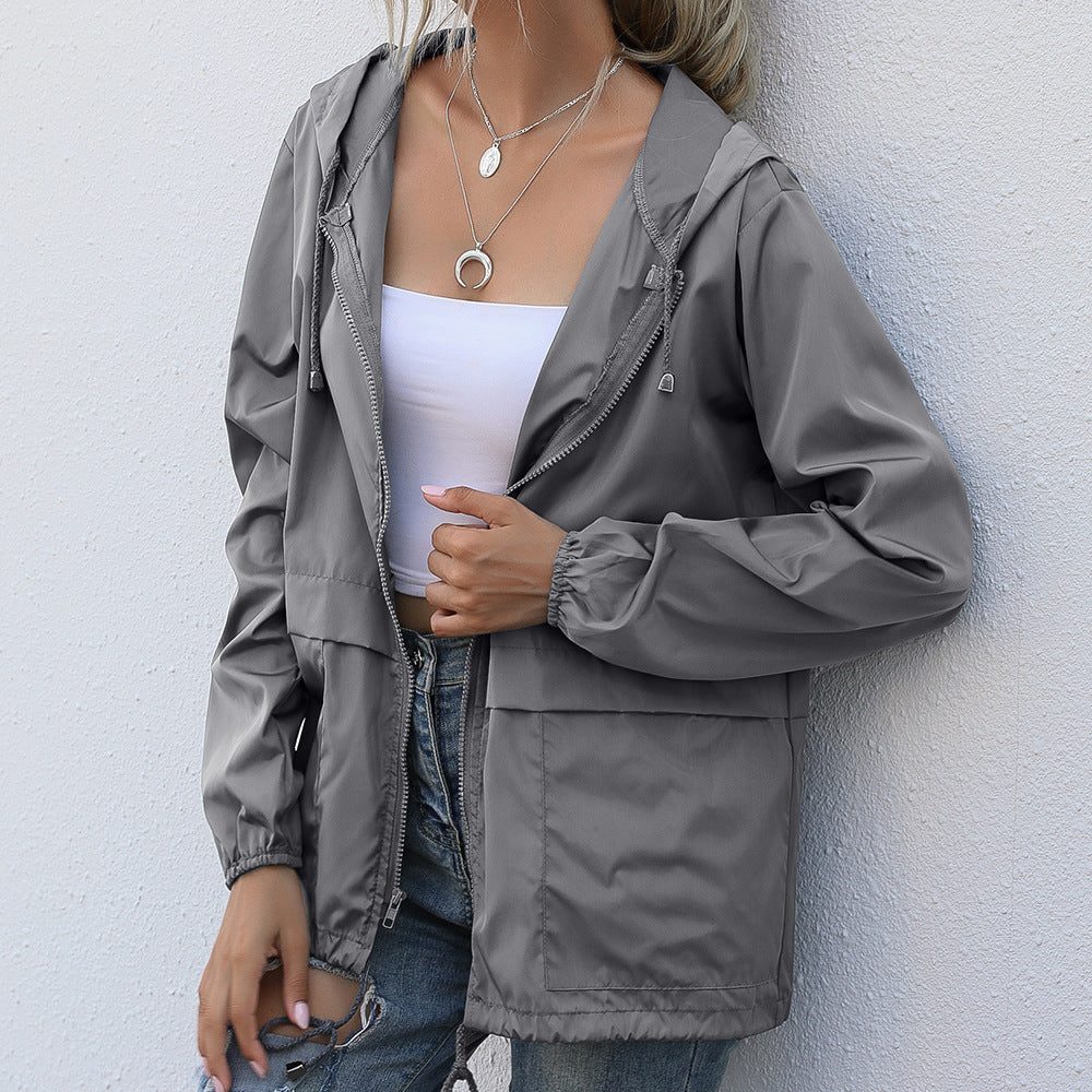 Regenjas Dames Lichtgewicht Capuchon Rits – Voorjaar | Miss Madera - Miss Madera MIS-6QMY97