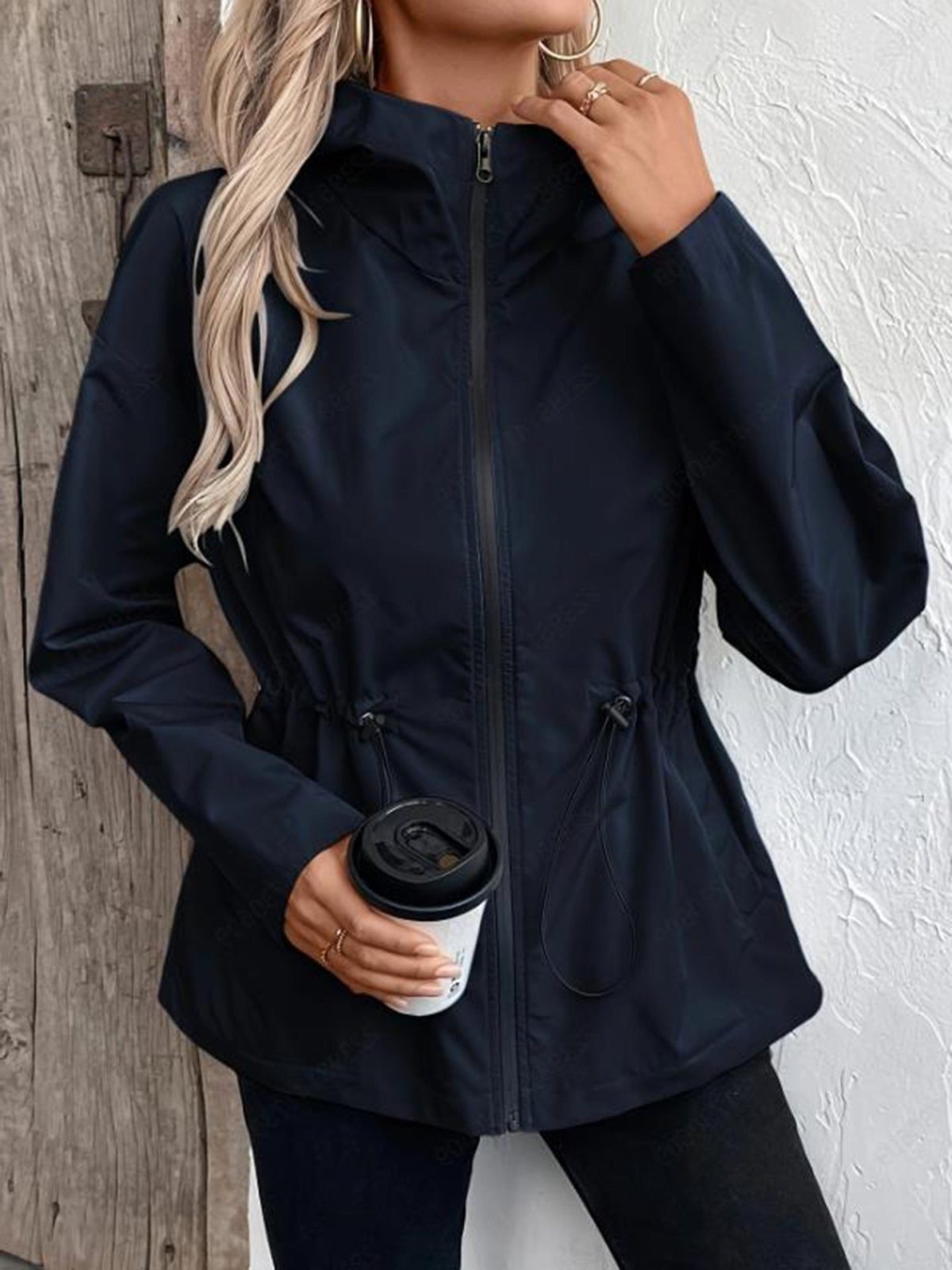 Regenjas Dames Relaxed Fit Verstelbare Taille – Pendel | Miss Madera - Miss Madera MIS-MJM5A0